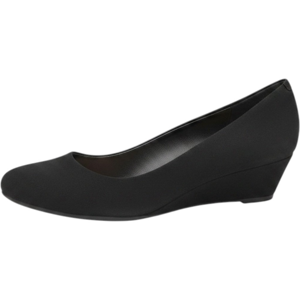 Seychelles Gertrude Black Suede Pointed Toe Wedge Pumps Women's Size 7